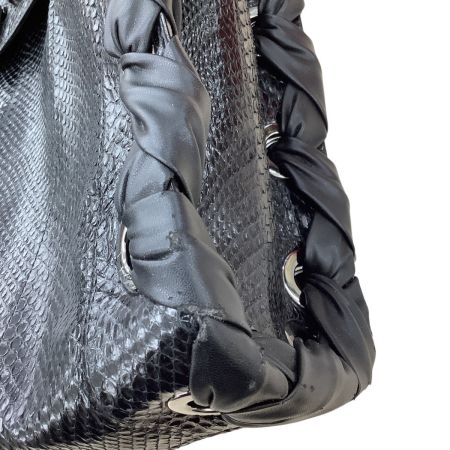 JIMMY CHOO ジミーチュウ レディース ハンドバッグ パイソン ブラック