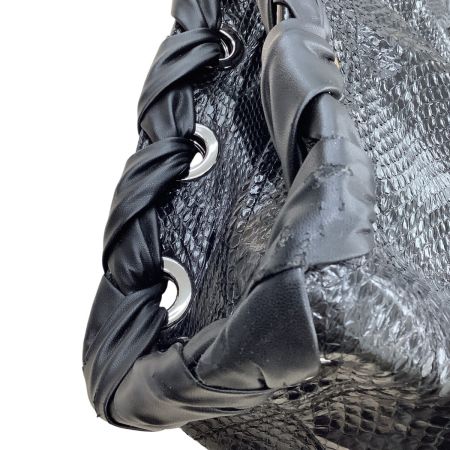 JIMMY CHOO ジミーチュウ レディース ハンドバッグ パイソン ブラック