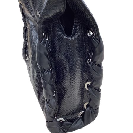 JIMMY CHOO ジミーチュウ レディース ハンドバッグ パイソン ブラック