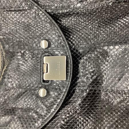 JIMMY CHOO ジミーチュウ レディース ハンドバッグ パイソン ブラック