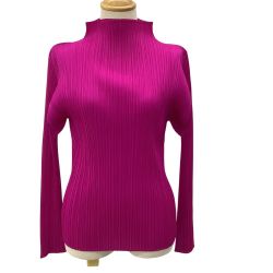 ISSEY MIYAKE イッセイミヤケ PLEATS PLEASE カットソー SIZE 3 PP93-JK163 ショッキングピンク Bランク