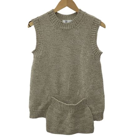 Y's ワイズ レディース ポケット付き ニットベスト SIZE 3 YS-K20-184 ベージュ