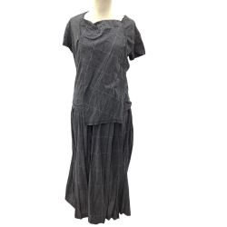 Y's ワイズ レディース セットアップ (カットソー、スカート) SIZE 3 チェック グレー Bランク