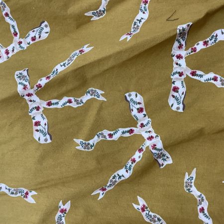 KANEKO ISAO カネコイサオ レディース スカート リボン柄 マスタード