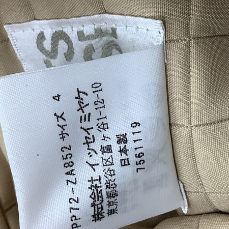ISSEY MIYAKE イッセイミヤケ PLEATS PLEASE コート  SIZE 4 PP72-ZA852 ベージュ