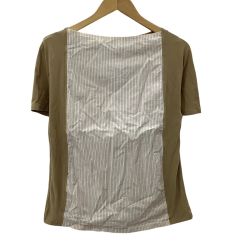 Y's ワイズ レディース カットソー SIZE 3 ベージュ×アイボリー Bランク