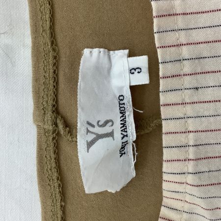 Y's ワイズ レディース カットソー SIZE 3 ベージュ×アイボリー