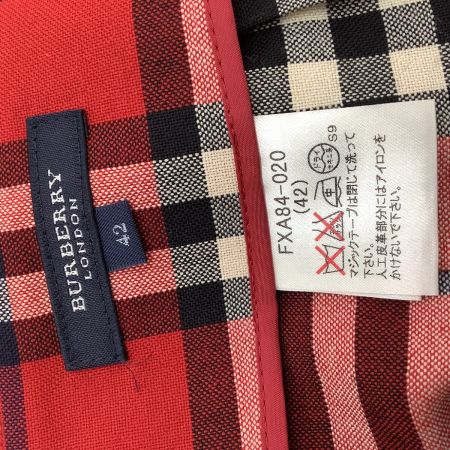 BURBERRY LONDON バーバリーロンドン レディース スカート SIZE 42 チェック レッド