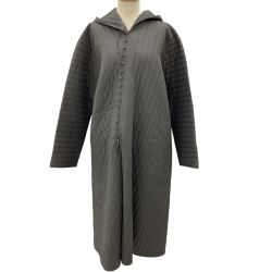 JURGEN LEHL ヨーガンレール レディース キルティング ロングコート SIZE M グレー Bランク