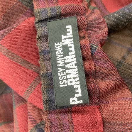 ISSEY MIYAKE イッセイミヤケ パンツ チェック SIZE M VG43430 レッド