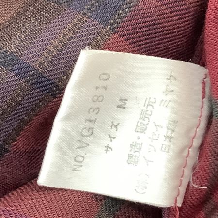 ISSEY MIYAKE イッセイミヤケ レディース ボレロ チェック SIZE M VG13810 レッド