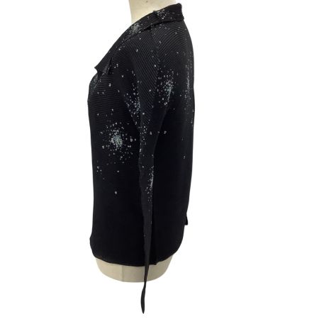 me ISSEY MIYAKE ミー レディース ワッフル プリーツ カーディガン SIZE Free MI73FO711 ブラック