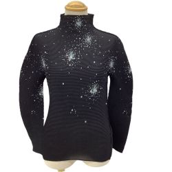 me ISSEY MIYAKE ミー ワッフル プリーツ カットソー SIZE Free MI73FJ711 ブラック Bランク