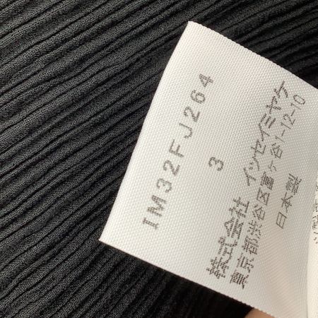 ISSEY MIYAKE イッセイミヤケ プリーツ カットソー SIZE 3 IM32FJ264 ブラック