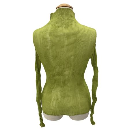 ISSEY MIYAKE FETE レディース 波プリーツ SIZE 2 IF74FJ412 黄緑