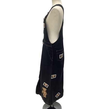 PINK HOUSE ピンクハウス レディース デニム ジャンパースカート テディベア ワッペン 