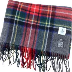 LANVIN on Blue ランバン ストール チェック カシミア 100% Bランク