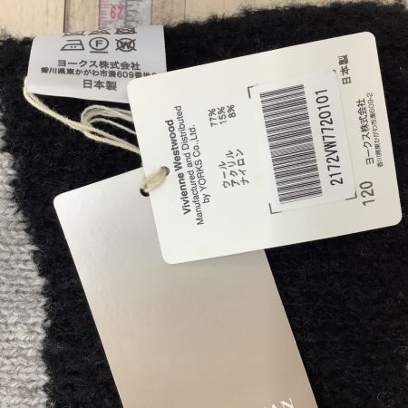 Vivienne Westwood ヴィヴィアン・ウエストウッド 未使用 タグ付き マフラー ブラック×グレー