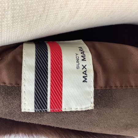 MAX MARA マックスマーラー レディース  スウェード 衿フォックス コート SIZE 9号 ブラウン