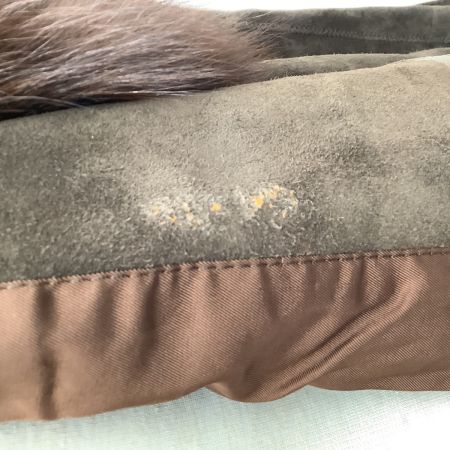 MAX MARA マックスマーラー レディース  スウェード 衿フォックス コート SIZE 9号 ブラウン