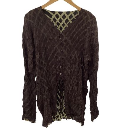 ISSEY MIYAKE イッセイミヤケ レディース プリーツ セットアップ リバーシブル SIZE M IM92-FF629 ブラウン