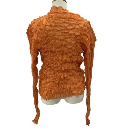 ISSEY MIYAKE イッセイミヤケ レディース 変形 カットソー 立体 絞り SIZE 2 IM34FJ810 オレンジ