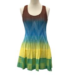 ISSEY MIYAKE イッセイミヤケ レディース 消しプリーツ ワンピース SIZE 2 IF82FJ203 グリーン Bランク