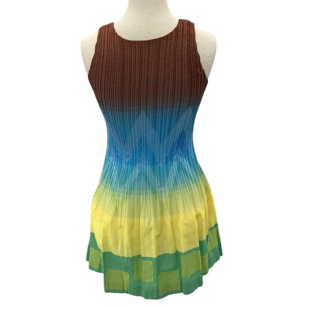 ISSEY MIYAKE イッセイミヤケ レディース 消しプリーツ ワンピース SIZE 2 IF82FJ203 グリーン