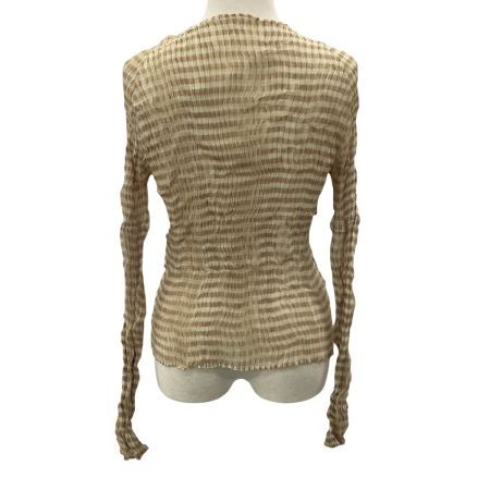ISSEY MIYAKE イッセイミヤケ 波プリーツ SIZE M チェック IM02FJ920 ベージュ