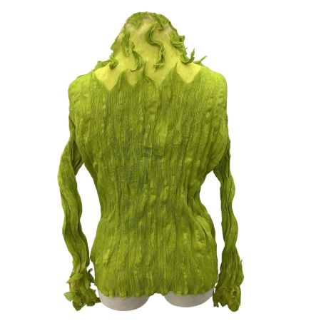 ISSEY MIYAKE イッセイミヤケ 波プリーツ 変形 立体デザイン カットソー SIZE 2 IF74FJ734 黄緑