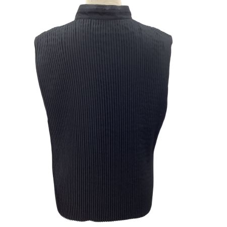 ISSEY MIYAKE イッセイミヤケ WHITE LABEL ホワイトレーベル メンズ ベスト ジレ SIZE 2 ME42FE546 ブラック