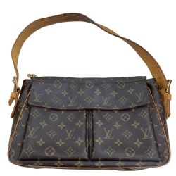LOUIS VUITTON ルイヴィトン モノグラム ヴィバシテGM ショルダーバッグ ブラウン Cランク