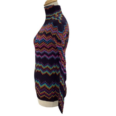 ISSEY MIYAKE イッセイミヤケ Me ミー レディース ワッフルプリーツ カットソー  総柄 MI83FJ521 パープル