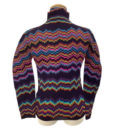 ISSEY MIYAKE イッセイミヤケ Me ミー レディース ワッフルプリーツ カットソー  総柄 MI83FJ521 パープル