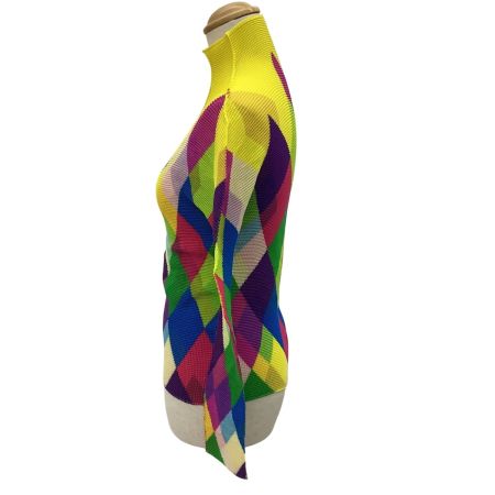 ISSEY MIYAKE イッセイミヤケ Me ミー ワッフルプリーツ カットソー  イエロー