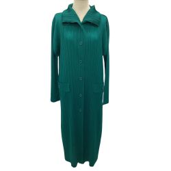 ISSEY MIYAKE イッセイミヤケ PLEATS PLEASE コート  SIZE 2 PP71-JA106 エメラルドグリーン Bランク