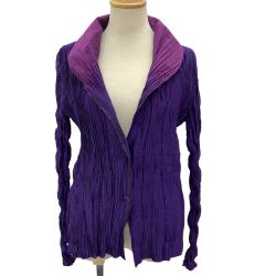 ISSEY MIYAKE イッセイミヤケ プリーツ ジャケット SIZE 3 IM33FD100 パープル Bランク