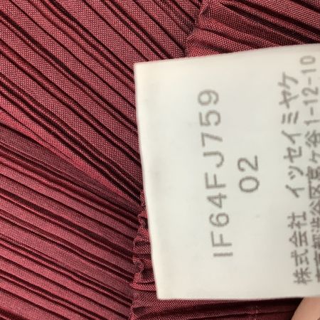 ISSEY MIYAKE イッセイミヤケ プリーツ ノースリーブカットソー マジョーラカラー SIZE 2 IF64FJ759 ワインレッド