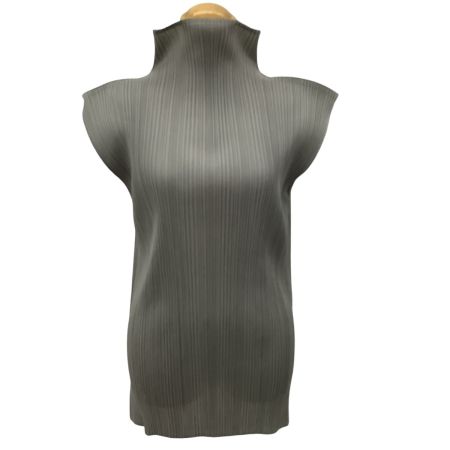 ISSEY MIYAKE イッセイミヤケ PLEATS PLEASE ノースリーブカットソー SIZE 3 PP04-JK603 グレー