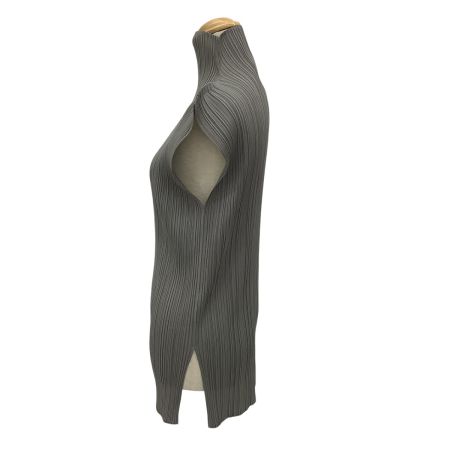 ISSEY MIYAKE イッセイミヤケ PLEATS PLEASE ノースリーブカットソー SIZE 3 PP04-JK603 グレー