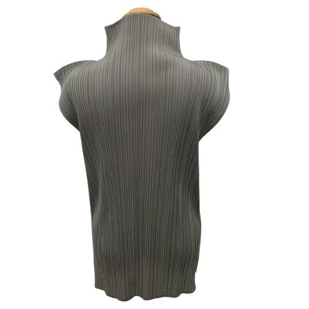 ISSEY MIYAKE イッセイミヤケ PLEATS PLEASE ノースリーブカットソー SIZE 3 PP04-JK603 グレー