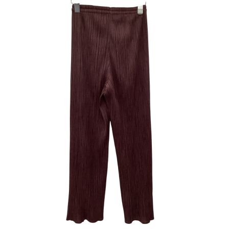 ISSEY MIYAKE イッセイミヤケ PLEATS PLEASE パンツ  ワインレッド