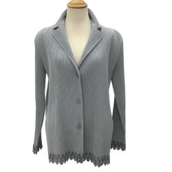ISSEY MIYAKE イッセイミヤケ プリーツ ジャケット SIZE 2 IM12-FD928 グレー Bランク