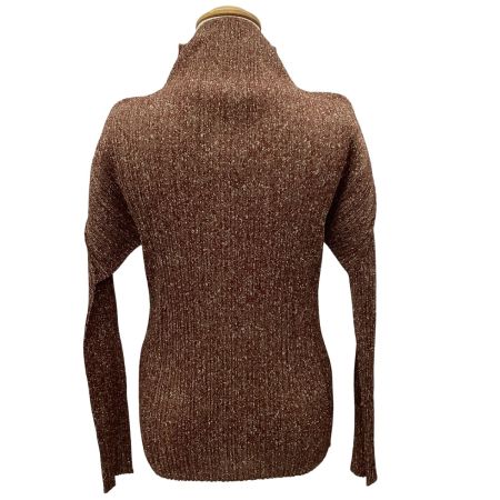 ISSEY MIYAKE イッセイミヤケ PLEATS PLEASE カットソー SIZE 3 転写 総柄 PP84-JK404 ブラウン