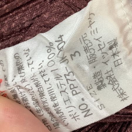 ISSEY MIYAKE イッセイミヤケ PLEATS PLEASE カットソー SIZE 3 PP73JK204 ワインレッド