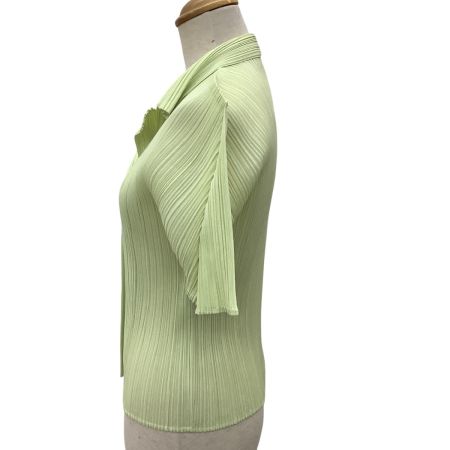 ISSEY MIYAKE イッセイミヤケ PLEATS PLEASE シャツ SIZE 3 PP01-JJ602 黄緑