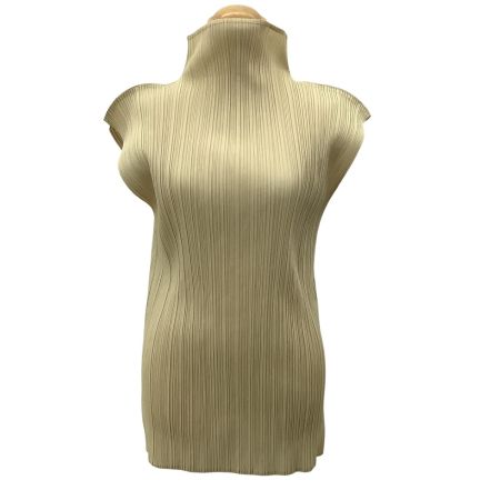 ISSEY MIYAKE イッセイミヤケ PLEATS PLEASE ノースリーブカットソー SIZE 3 PP04-JK603 アイボリー