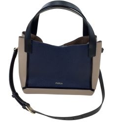 FURLA フルラ 2WAYバッグ ショルダーバッグ ハンドバッグ ネイビー Bランク