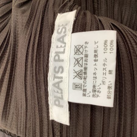 ISSEY MIYAKE イッセイミヤケ PLEATS PLEASE ワンピース ティアード切替 SIZE 3 PP43-JH506 ブラウン