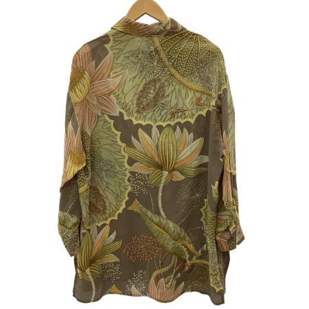 Salvatore Ferragamo サルヴァトーレフェラガモ レディース シャツ シルク100% 総柄 SIZE XS イエロー